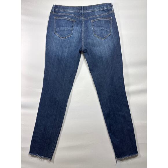 Driftwood Women's Floral Embroidered Skinny Blue Denim Jeans - Size 32 (32x27.5) - Picture 3 of 5